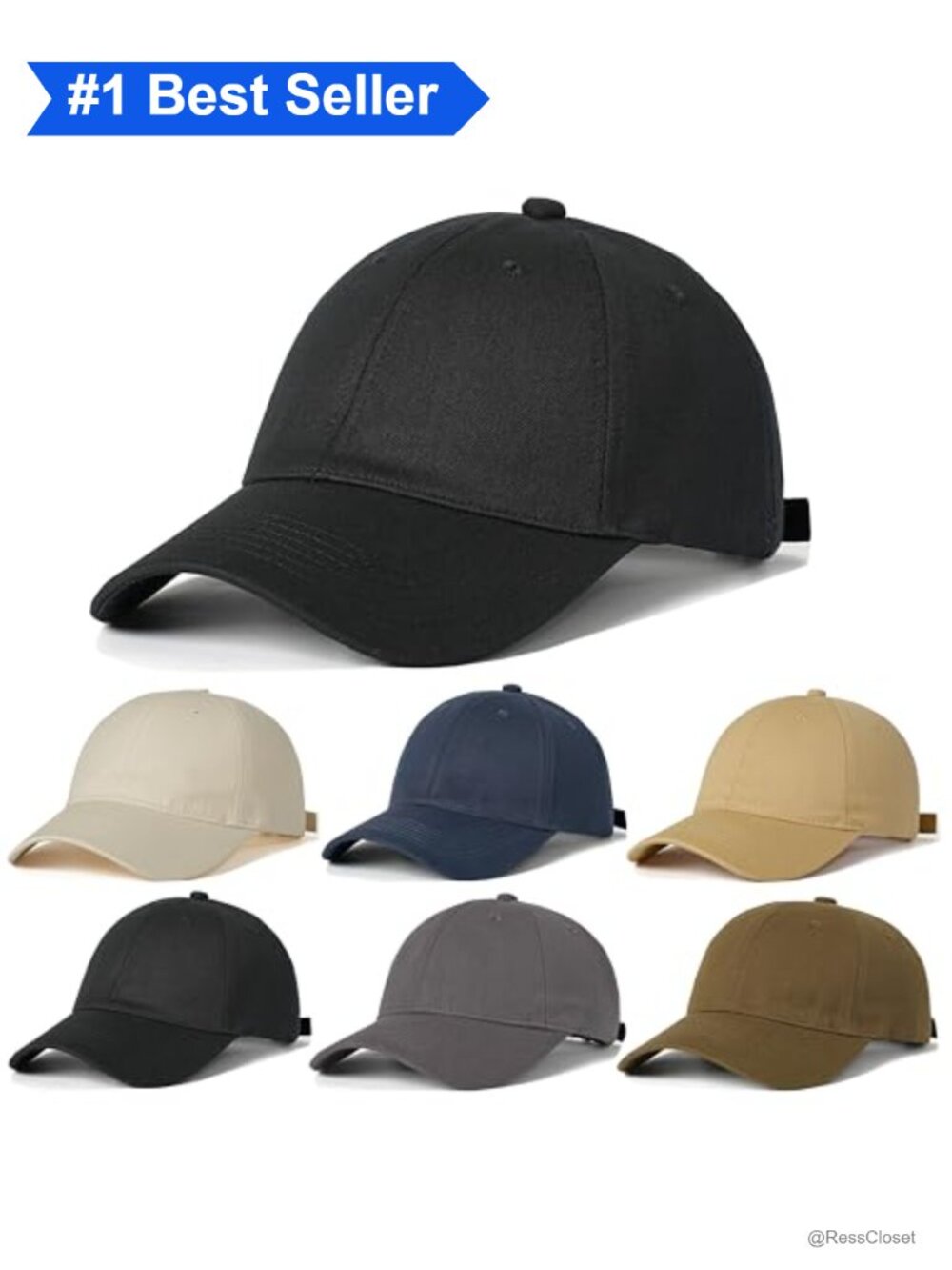 6 Pack Vintage Washed Cotton Baseball Cap Unconstructed Adjustable Dad Hat